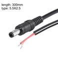 thumbnail image 2 of Uxcell Paquete de 3 DC Power 5.5mm x 2.5mm 4A 30cm, Conector macho de enchufe de barril, 2 of 3