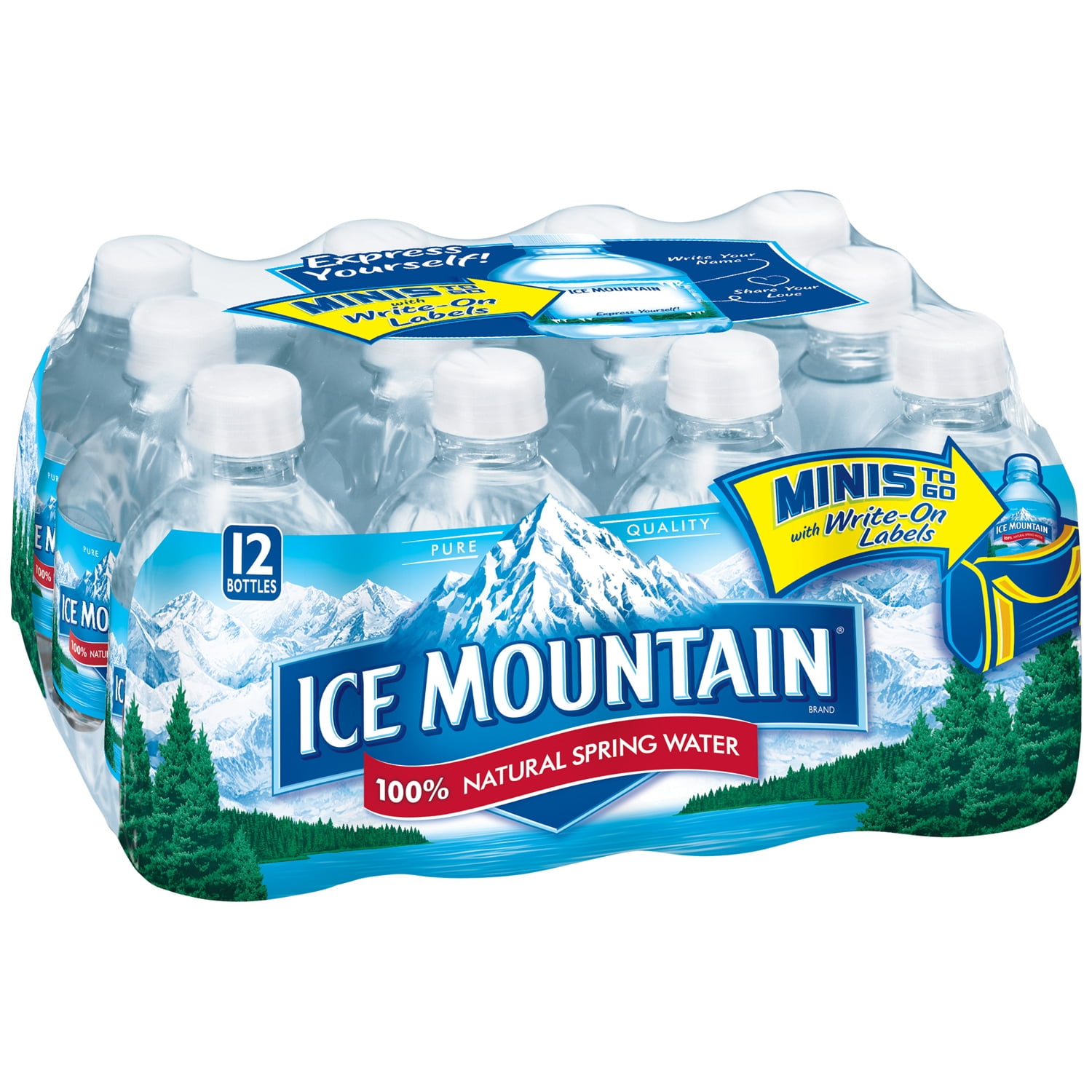 ICE MOUNTAIN Brand 100% Natural Spring Water, 8-ounce mini plastic bottles (Pack of 12) by Nestle Waters North America Inc.
