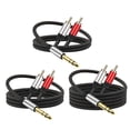 thumbnail image 3 of Cable Adaptador 6 35 Mm A 2 RCA Divisor Audio Y Inserción (2 M), 3 of 6