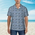 thumbnail image 4 of Goofa Cute Whale Hawaiian Shirt for Men, Unisex Summer Beach Casual Short Sleeve Button Down Shirts,Aloha Tropical Floral print shirt-, 4 of 9