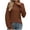 Brown, variant on Fall New Trendy 2024!Brilliant Long Sleeve Shirts for Women Plus Size Women Striped Patchwork Knitted Sweater with Long Sleeved V-Neck Sweater Tops Brown S