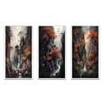 thumbnail image 2 of Designart "Botanical Trees in Cascade IV" Tree Floral Framed Wall Art Set Of 3 - Orange Tree Floral Frame Gallery Wall Set For Home Decor, 2 of 7