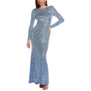 Eliza J womens Sequin Maxi Dress, 8, Metallic