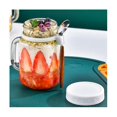 thumbnail image 5 of 2 Pcs Contenants en Verre avec Poignée et Cuillère, Bocaux de Rangement en Verre, Tasses Réutilisables Étanches pour, 5 of 5