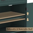 thumbnail image 3 of CBJCBJ 72"  Pantry Cabinet with Doors, Freestanding Kitchen Organizer for Adjustable Shelves,Central Drawer,Green, 3 of 8