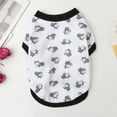 thumbnail image 3 of CICRKHB Small Dog Sweater New Cute Pet Shirt Summer and Autumn Dog Print Comfortable Dog Cat Clothing Pet Supplies White, 3 of 3