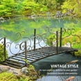thumbnail image 4 of Resenkos Garden Bridge, Garden Ornament Bridge,Metal Arch Backyard Garden Bridge, Safety Siderails, Arc Footbridge, Bronze, 4 of 11