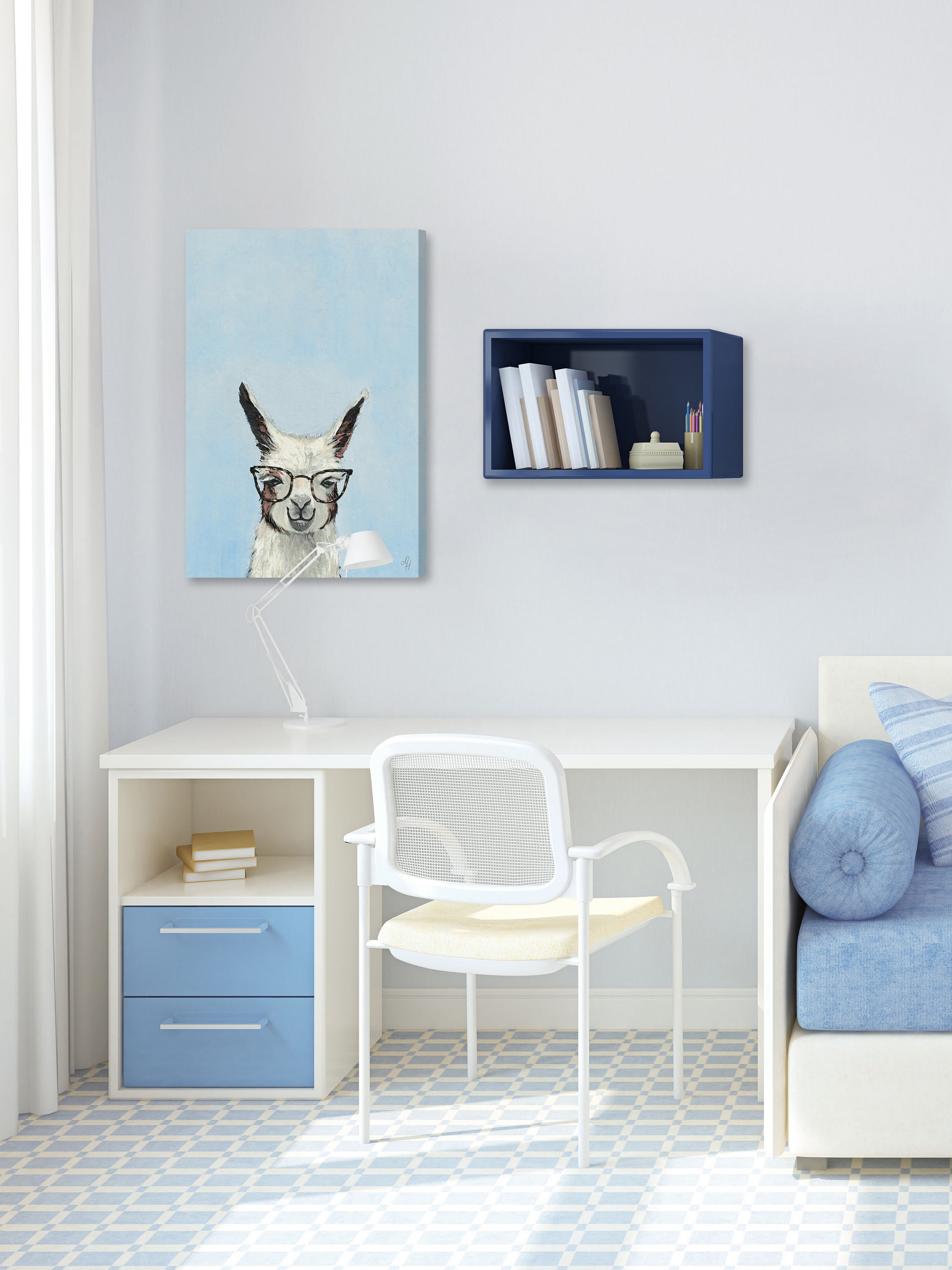 Marmont Hill Jolly Llama III Canvas Wall Art