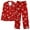 Red, variant on Ltctricy Women's Christmas Pajama Sets Long Sleeve V Neck Collared Button down Printed Sleepwear Top Pants 2 Piece Lounge Sets(Red,X-Large)