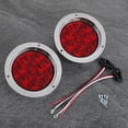 thumbnail image 1 of Stop 2PCS 4 Pulgadas 12LED Luces De Freno Traseras De Camión Lámpara De Señal De Trasera Roja Redonda 12V, 1 of 7