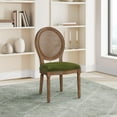 thumbnail image 2 of Stella Cane Back Chair in Moss Green Fabric, 2 of 8