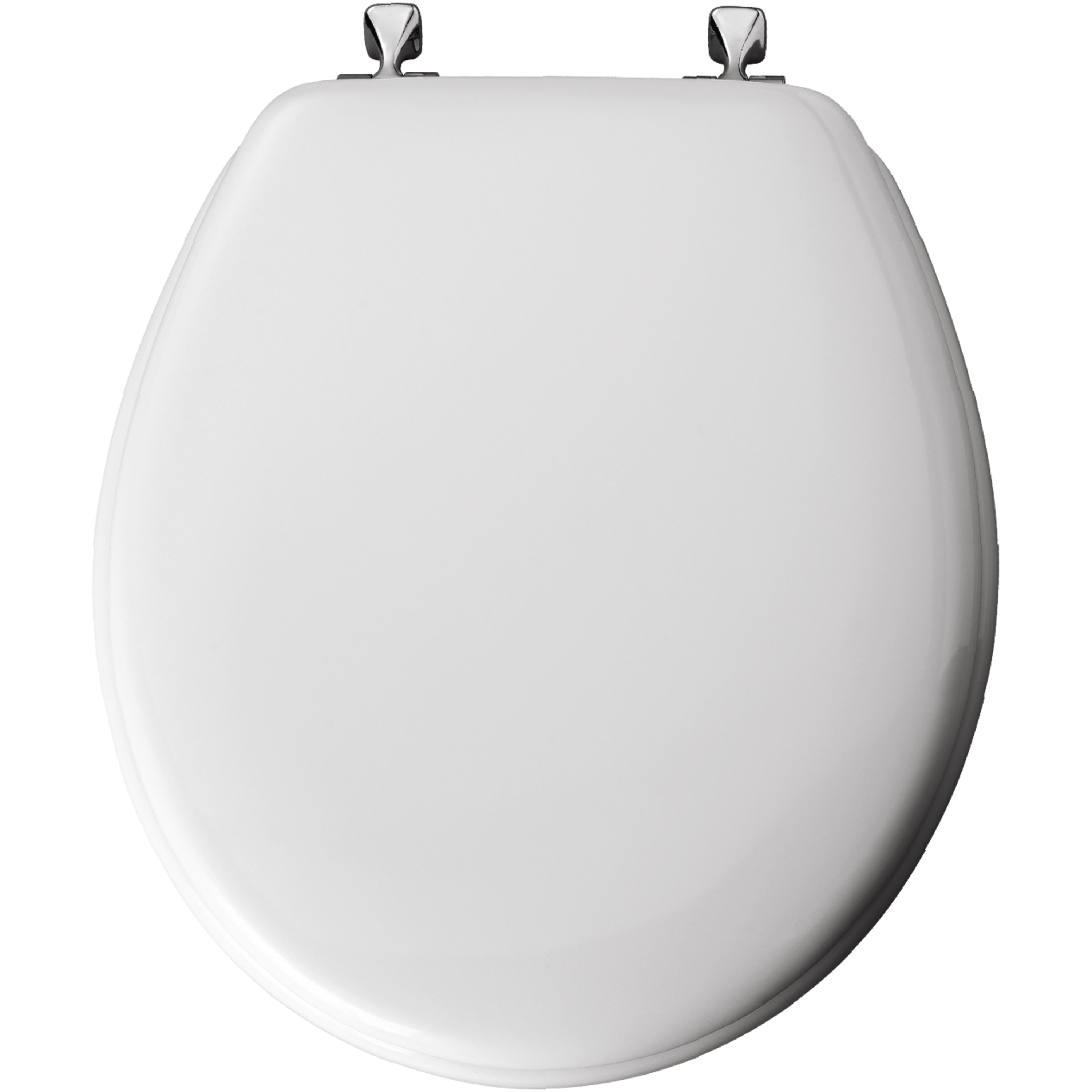 Mayfair Edgewater Round Enameled Wood Toilet Seat, White photo 4