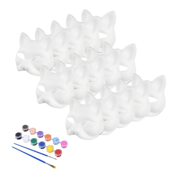 15 piezas de pintadas a mano, mitades, para pintar, ideales para niños y adultos, cumpleaños o disfraces.