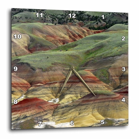 3drose, Painted Hills, John Day Fossil Beds, Mitchell, Oregon, Usa, 15x15 Wall Clock