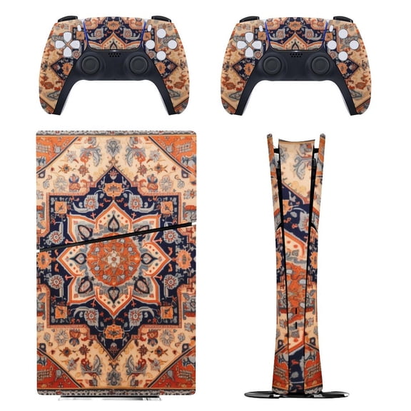 Skin Sticker for PS5 Slim Standard Disc Digital Edition Console and Controllers Decals for Playstation 5 (Vintage,PS5 Slim)