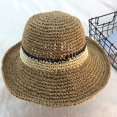 thumbnail image 4 of CoCopeaunts Straw Bucket Hat Summer Cool Breathable Hollow Hand-Woven Big-Edge Fisherman Hat Travel Sunscreen Women Bucket Cap, 4 of 8