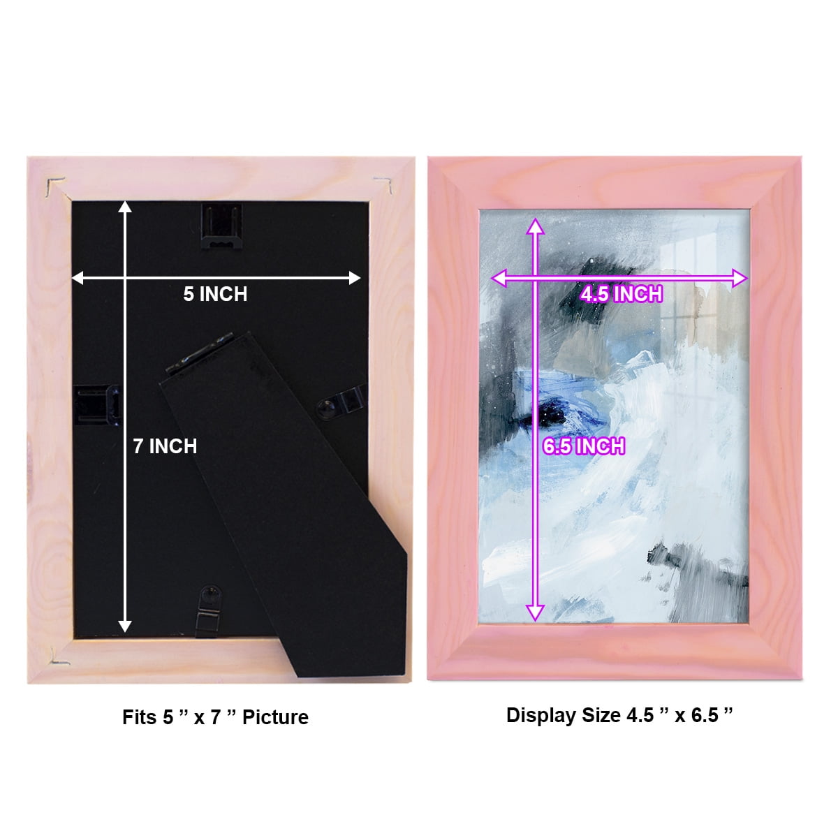 Welle I - Framed Print w/glass - Sunset Pink