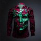thumbnail image 1 of Máscara para fiesta de graduación máscara dorada máscara morada máscara negra patrón HD suave cómoda diseño de diseñador moderno camisa abotonada, 1 of 6