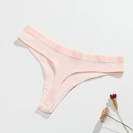 

Women s Thong Breathable Hipster Panties Underwear Comfy G-string Panties For Women Girls L Pink