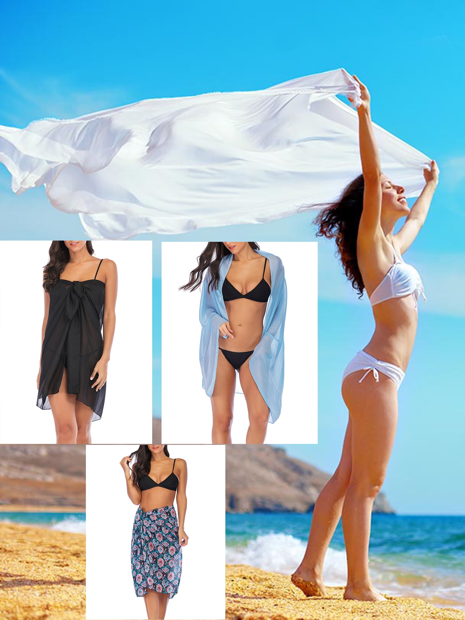 long sarong beach cover up