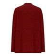 thumbnail image 6 of CENGNIAN Women's Lightweight Long Cardigan,Ladies Open Front Long Sleeve Sweaters with Pockets,Womens Fall Casual Loose Tops,Red,Size S, 6 of 7