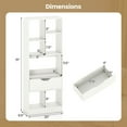 thumbnail image 3 of Costway 2 PCS 51" Tall Bookcase with Drawer 7 Open Cubes Anti-toppling Kits for Study Home White, 3 of 10