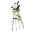 thumbnail image 1 of Boda Pasillo Decoraciones PEW Flores, Pasillo Silla Respaldo Floral Decoración, Fiesta Rústica Decoración PEW Flores para Iglesia Silla Decoraciones, Rosa claro, 1 of 8