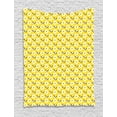 thumbnail image 1 of Flower Tapestry, Retro Floral Spring Pattern with Contrast Leaves and Petals, Wall Hanging for Bedroom Living Room Dorm Decor, 40W X 60L Inches, Yellow White and Charcoal Grey, by Ambesonne, 1 of 2