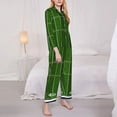 thumbnail image 3 of Balery American Football Field Conjunto de Pijama con Estampado para Mujer, Conjunto de Dos Piezas con Manga Larga, Ropa de Dormir Suave con Bolsillos, Pijamas Cómodos-Medium, 3 of 7