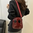 thumbnail image 4 of 1. Halloween Skull Print Crossbody Bag PU Lightweight Adjustable Strap For Party Daily Essentials, 4 of 7