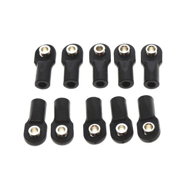 Paquete de 10 1/10 Extremos de barra de acoplamiento RC Car Link Cabezas de bola Soportes de enlace de unión Piezas de repuesto de automóvil Suministros de juguete de control remoto Tipo B seitruly FN000779-02