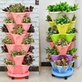 thumbnail image 1 of CHOK Stackable Strawberry  Herb  Flower  and Vegetable Planter - Vertical Garden Indoor/Outdoor, 1 of 7