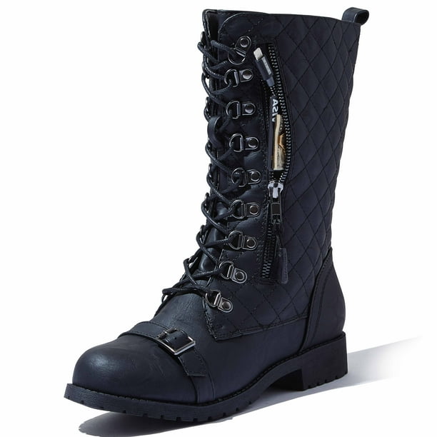 calf combat boots