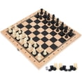 thumbnail image 4 of Tablero de ajedrez interactivo portátil plegable de Backgammon de ajedrez de madera 3 en 1 de juguete M 29 x 29 cm/11,4 x 11,4 pulgadas, 4 of 12