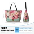 thumbnail image 4 of Easygdp Vintage Typewriter Floral Bolsa de Viaje de Playa de Gran Capacidad, Bolsa Tote Perfecta para la Playa, Escapadas de Fin de Semana y Viajes, 4 of 7