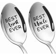thumbnail image 1 of Uncle Aunt Gift for Aunts Uncles Christmas Gifts for Auntie Uncle Matching Spoons Gift for Aunt Uncle Best Uncle Aunt Ever Gifts from Niece Nephew Tea Spoon Gifts for Bonus Uncle Aunty Birthday Gifts, 1 of 7