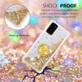thumbnail image 3 of Funda para Samsung Galaxy S20 5G con Brillo Líquido Flotante, Purpurina, Parachoques y Anillo Giratorio Soporte, 3 of 5
