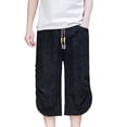thumbnail image 1 of PEASKJP Mens Sweat Shorts Gym Athletic Shorts Running Quick-Dry Drawstring,Black L, 1 of 4