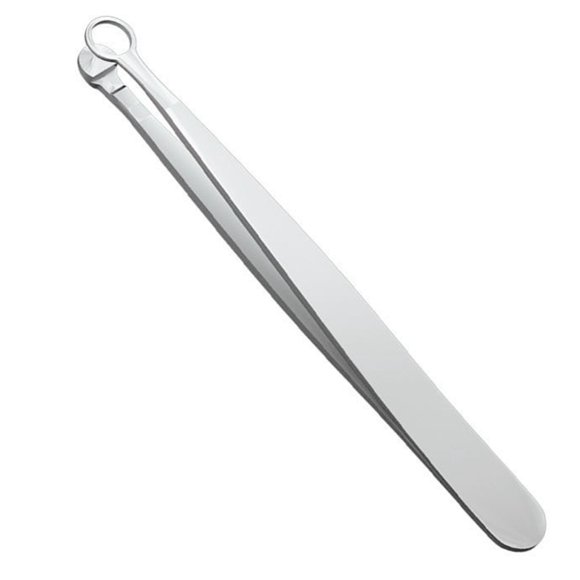 Universal Nose Hair Trimming Tweezers Stainless Steel Eyebrow Nose Hair Cut Manicure Facial Trimming Makeup Scissors,1 x Trimming Tweezer,silver