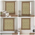 thumbnail image 6 of Boho Geometric Abstract Floral Sheer Curtains 63 Inches Long, Vintage Ethnic Flower Textured Light Filering Curtains, Breathable Simi Curtain Privacy Drapes for Living Room Bedroom Window Treatment, 6 of 9