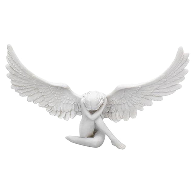 Estatuilla de Ángel de resina Vintage creativa, estatua de Ángel 3D vívida moderna, manualidades artísticas, accesorio de decoración para el ho