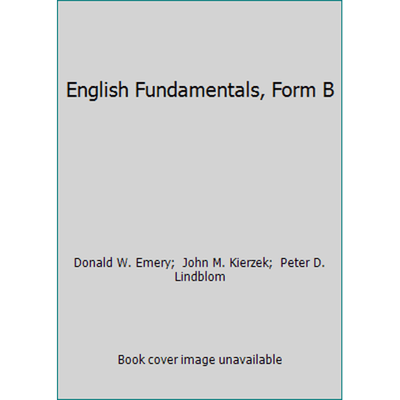 Pre-Owned English Fundamentals, Form B (Paperback) 0023329106 9780023329104