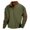 X581 Army Green, variant on Curuila Mens Sweatshirt Button Down Long Sleeve Solid Color Stand Collar Pullover Sweatshirts Loose Fit Fashion Pullover Tops Size L