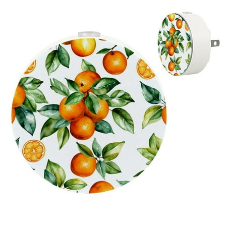 

YZUOUZY Night Lights Plug into Wall Night Lights Bedroom Lamps Set of 2 Lemons Fruit Slump Food Leaves