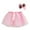 A01-Pink, variant on Girls Ribbon Tutu Skirt 2T-11T Rainbow Layered Tiered Ballet Satin Waist Dress with Hair Bow,Purple