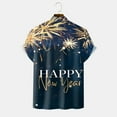 thumbnail image 3 of toraway Mens Shirts Short Sleeve Button up Mens New Year and Spring Festival Digital 3D Printed Button Lapel Shirt Top XL, 3 of 3