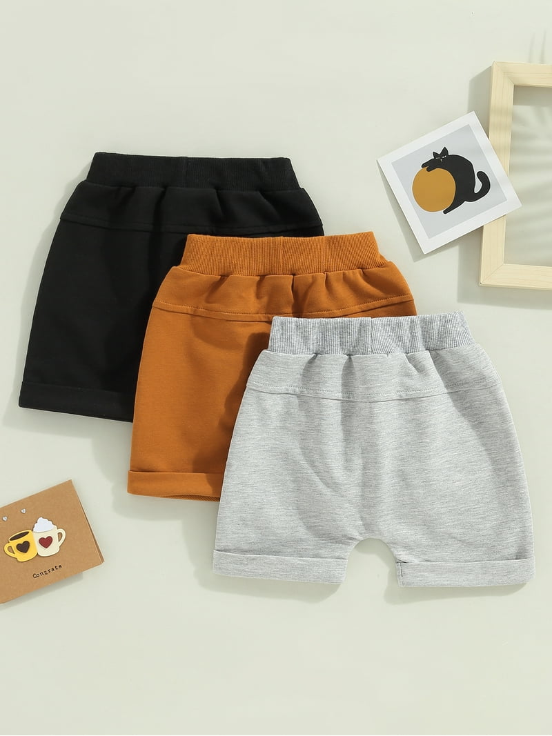 Bagilaanoe 3 Pack Toddler Baby Boys Shorts 6M 12M 18M 24M 3T Kids