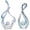 Blue Marble Set 9697&11473, variant on Blue Marble Ceramic Abstract Sculptures 2PC Set, Modern Minimalist Home Decor Accent for Living Room Coffee Table Centerpiece Shelf Decor, Office Desk Art Objects (12" H & 11.22" H)
