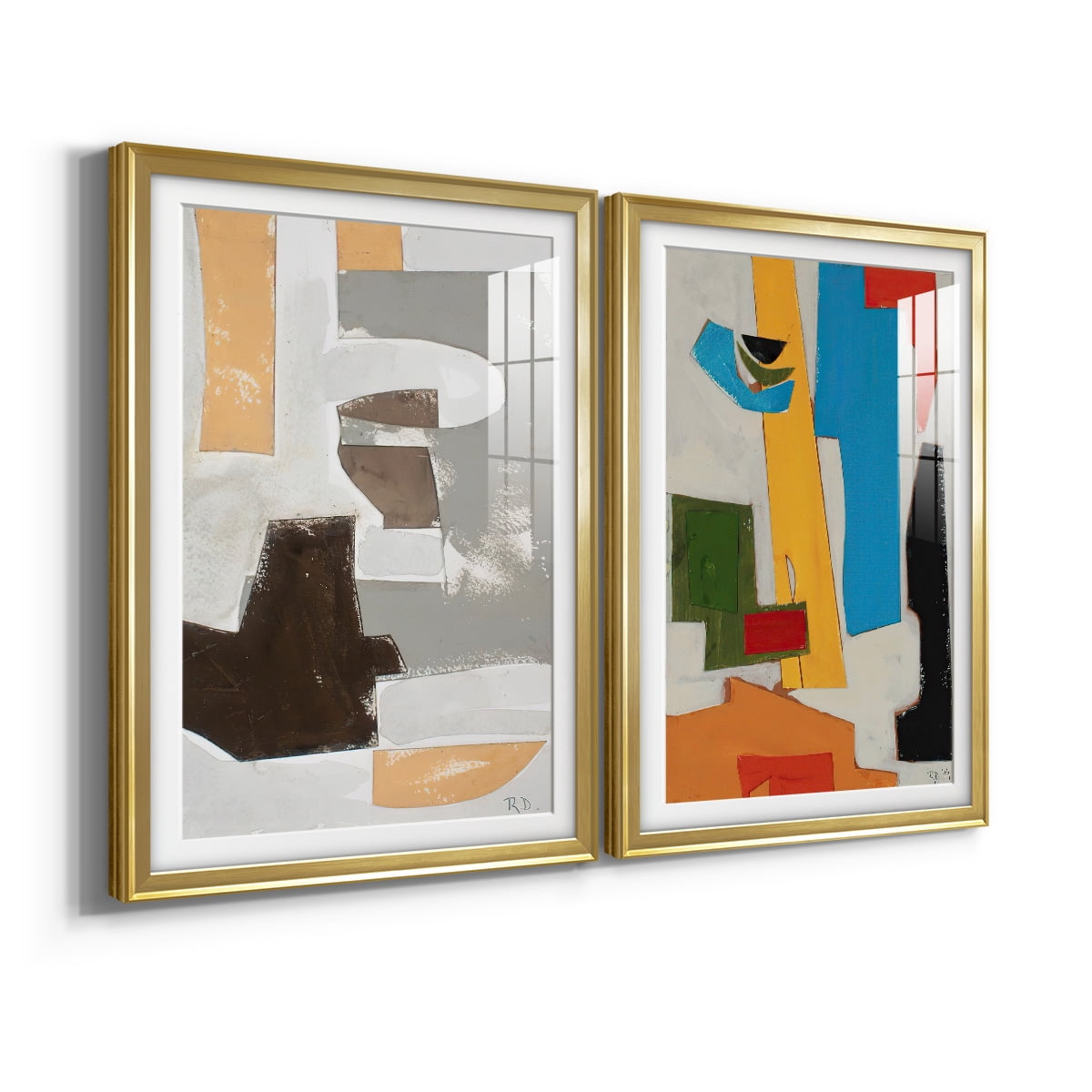 Wexford Home Andalusian Forms III Premium Framed Print, 18.5" x 24.5" - Ready to Hang, Gold (Set of 2)