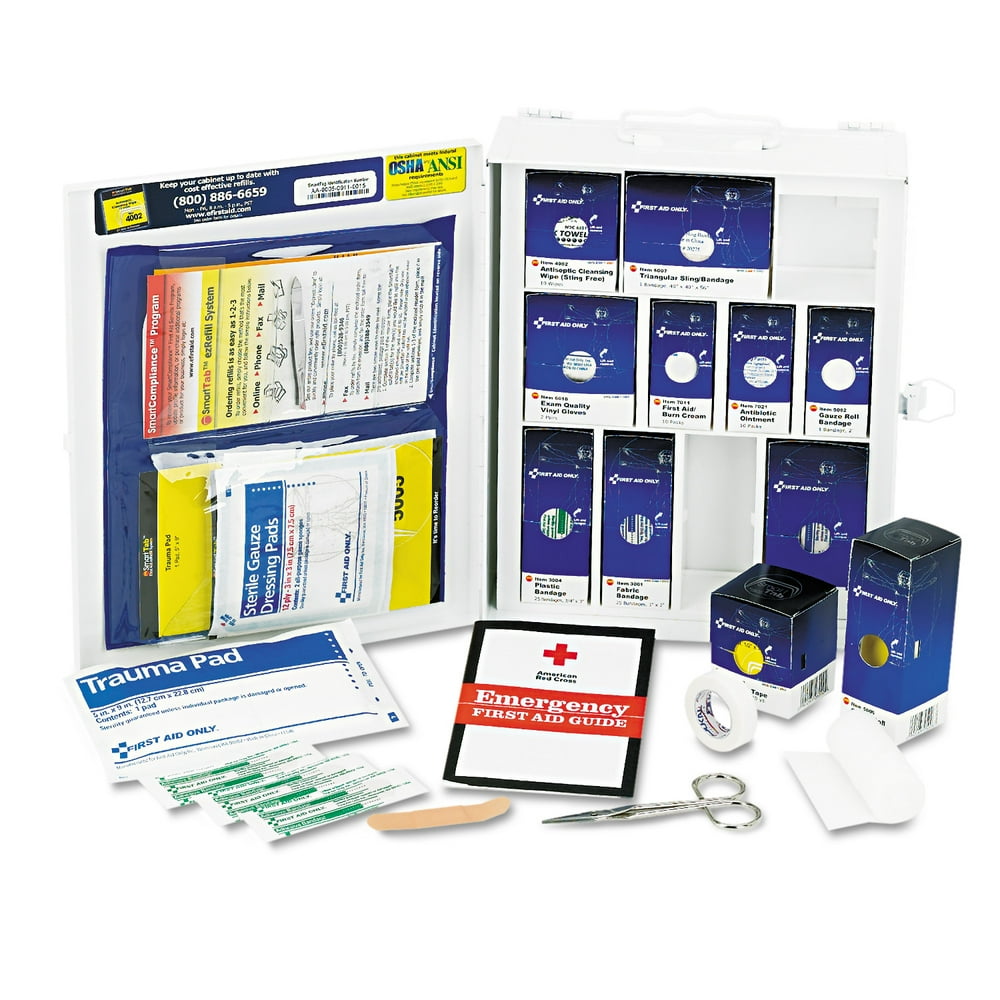 First Aid Only Medium First Aid Kit, 112-Pieces, OSHA Compliant, Metal ...